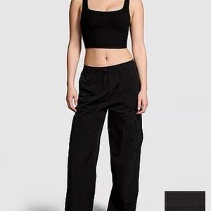 PINK Victoria’s Secret Black Cargo Pants - Size XS - NWT